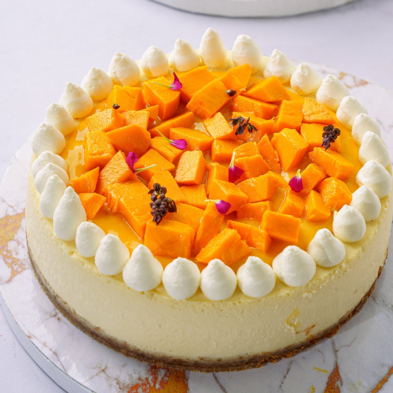 Mango Baked Cheesecake - Brownsalt Bakery