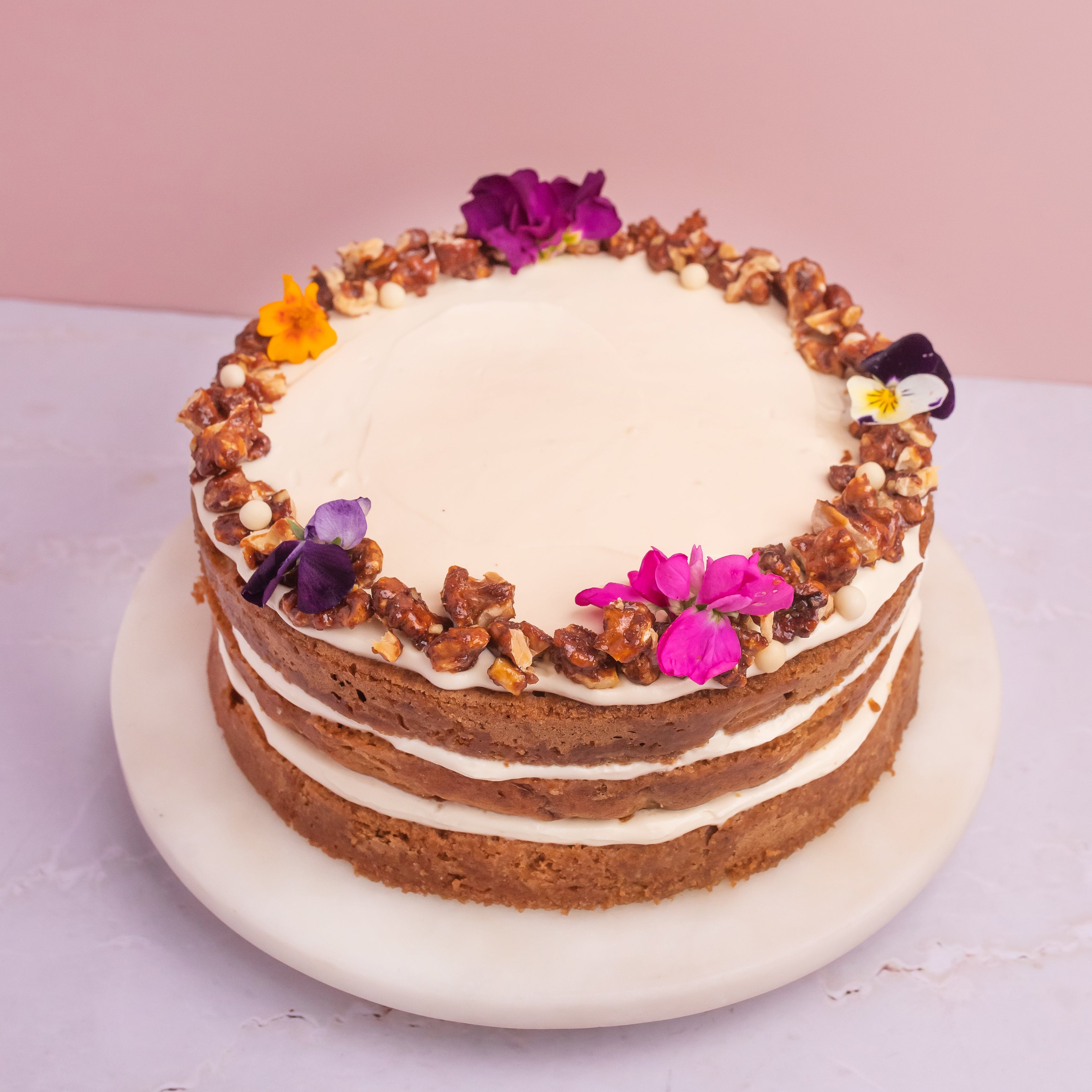 Whole Wheat Apple Cake with Maple Cream Cheese - Brownsalt Bakery