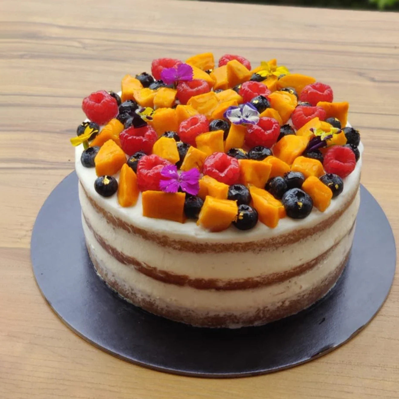 Mango Fresh Cream with Berries - Brownsalt Bakery