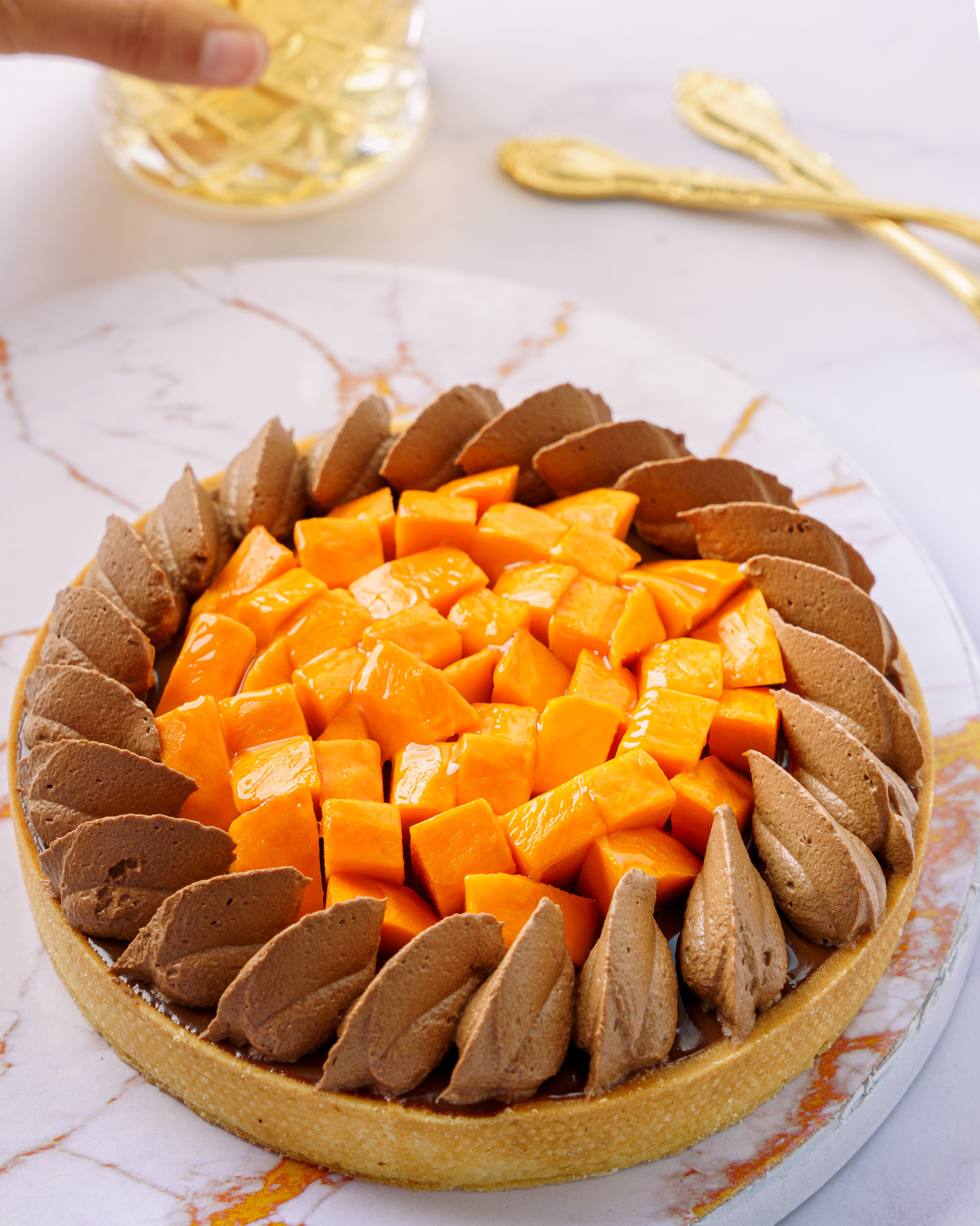 Mango Chocolate Tart (7inch) - Brownsalt Bakery