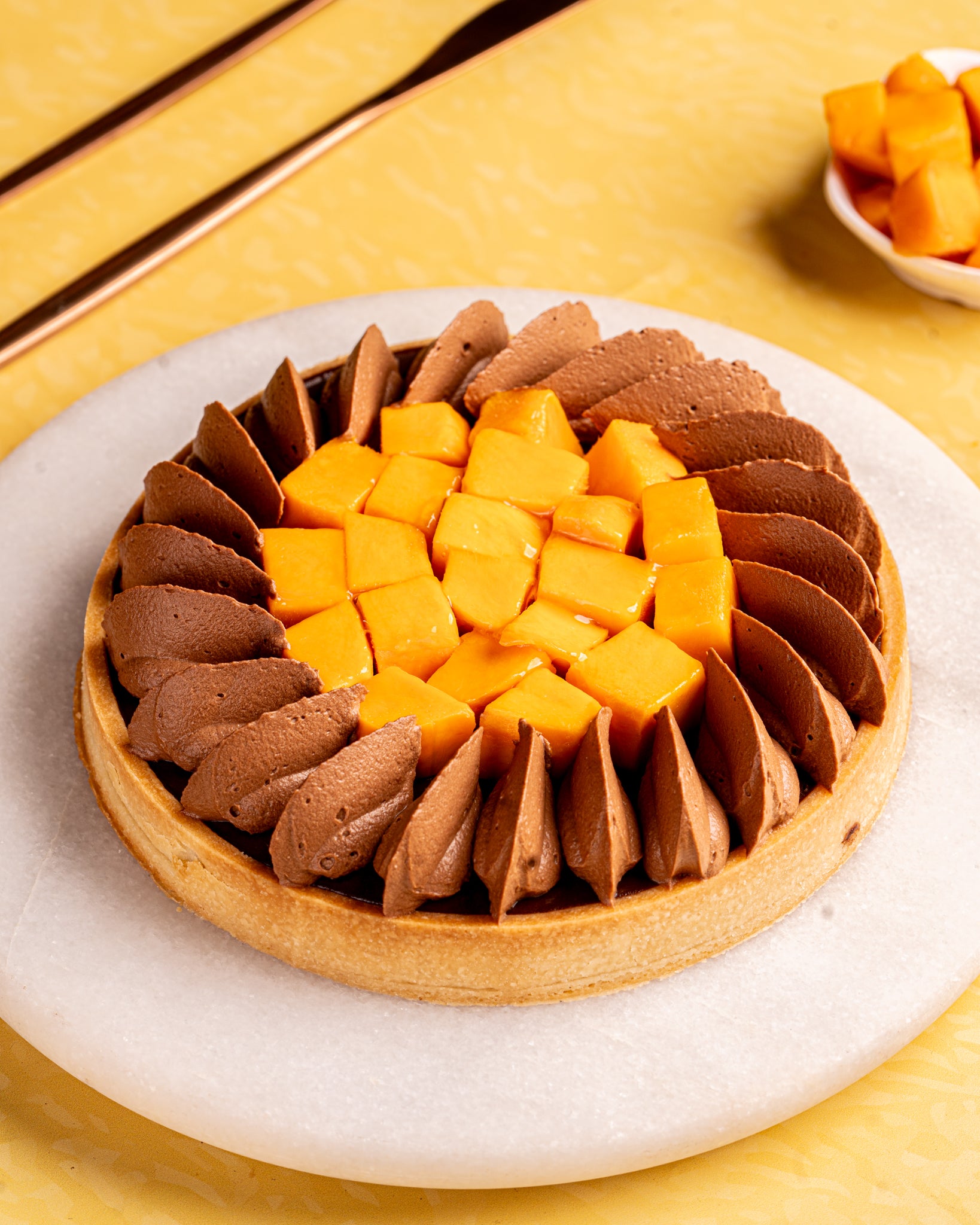 Mango Chocolate Tart (7inch) - Brownsalt Bakery