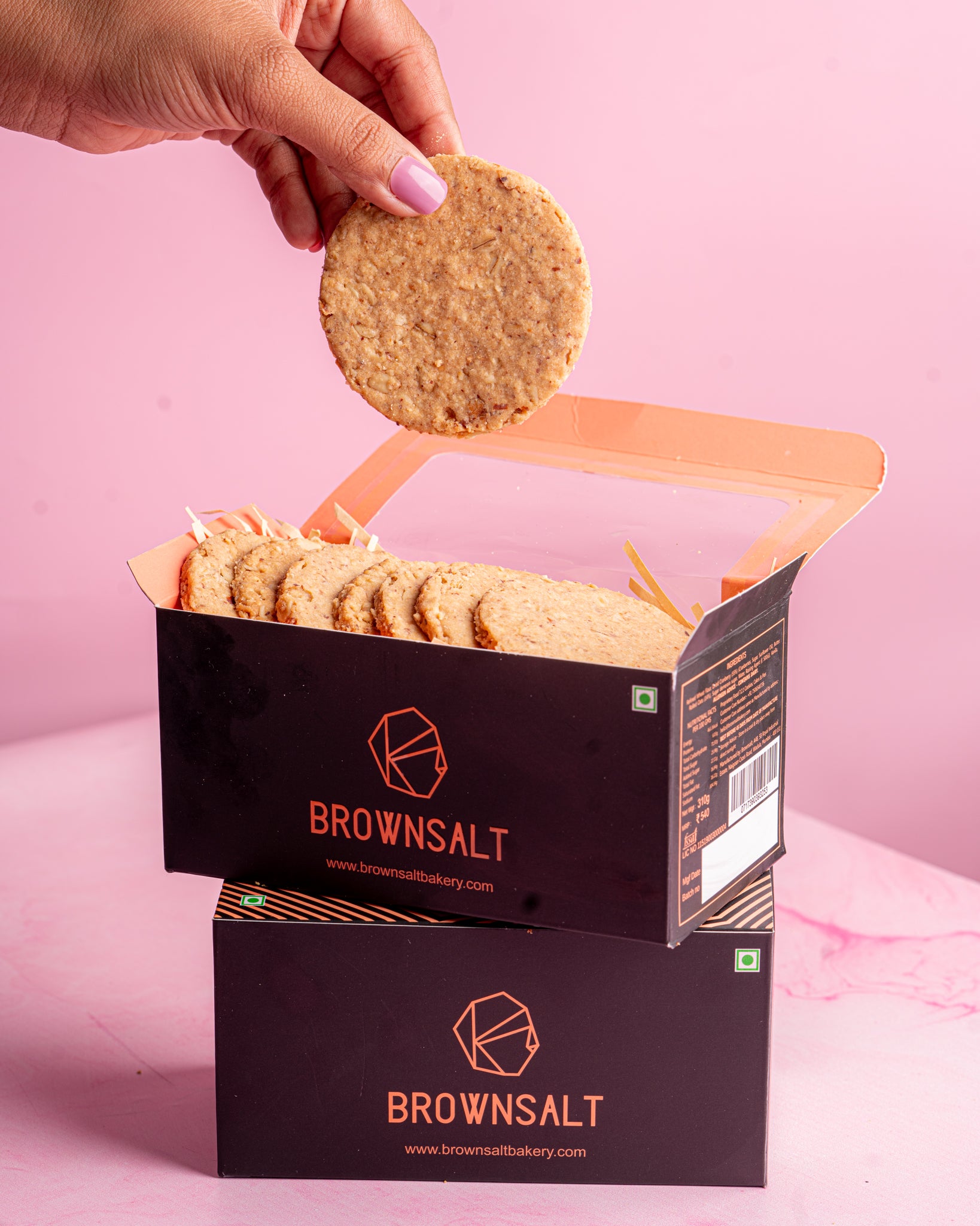 Roasted Almond & Oatmeal Cookies ( Whole wheat ) - Brownsalt Bakery