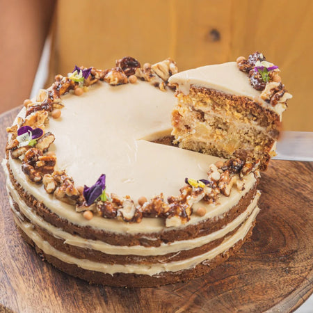 Whole Wheat Apple Cake with Maple Cream Cheese - Brownsalt Bakery