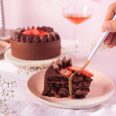 Strawberry Ganache Cake - Brownsalt Bakery