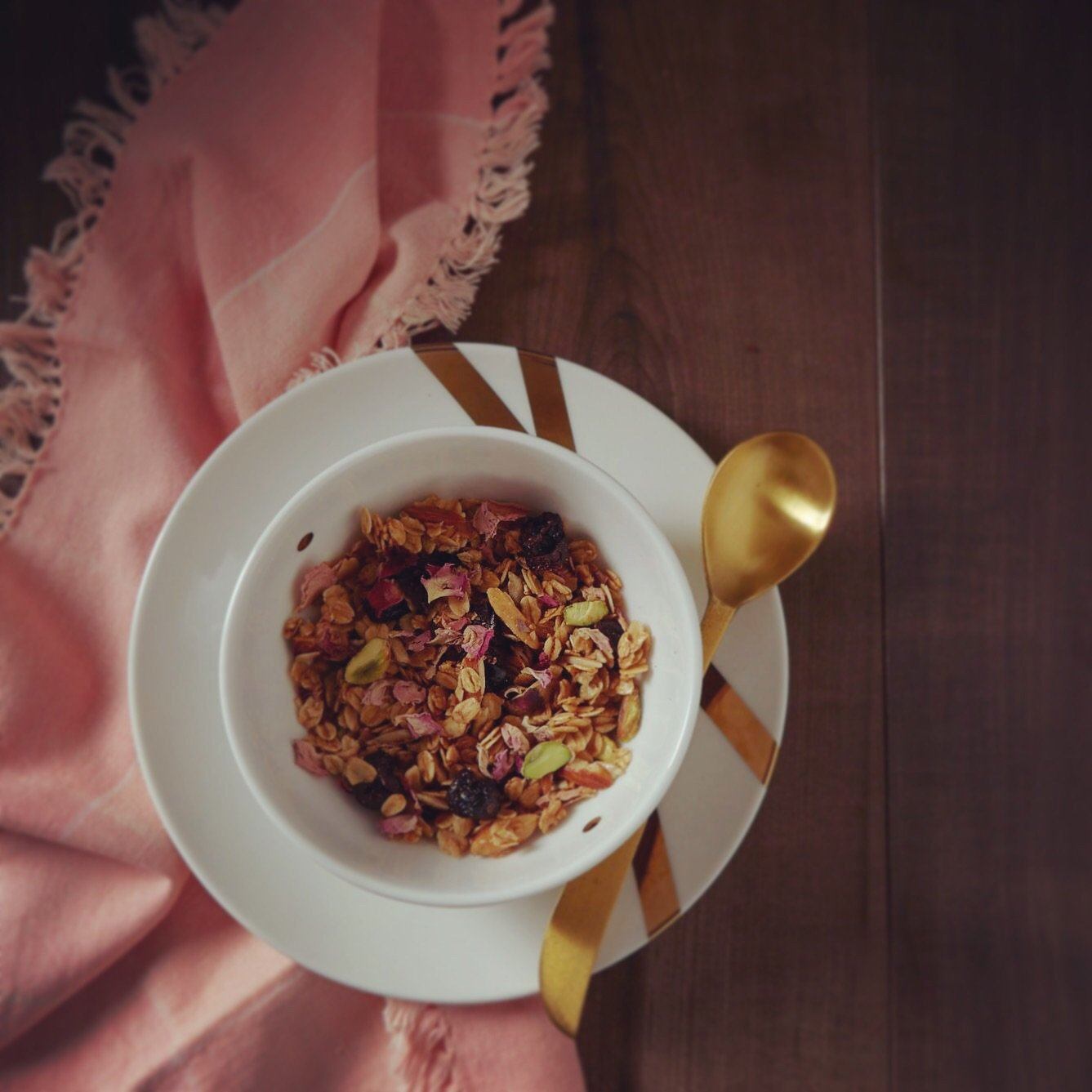 Rose and Pistachio Granola